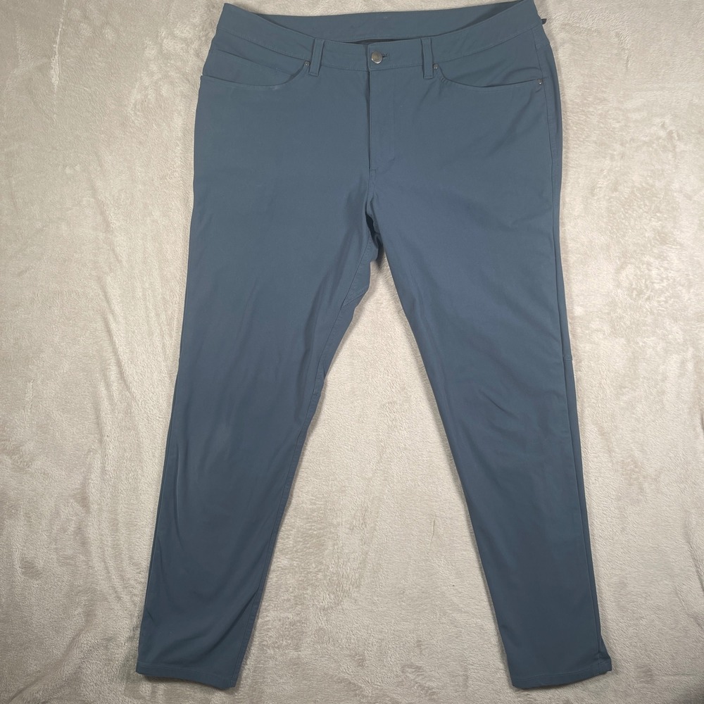 Lululemon ABC Classic Fit Warpstreme Performance Pants  Mens 36 Blue